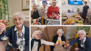 Mossley care home Residents toast to the new King